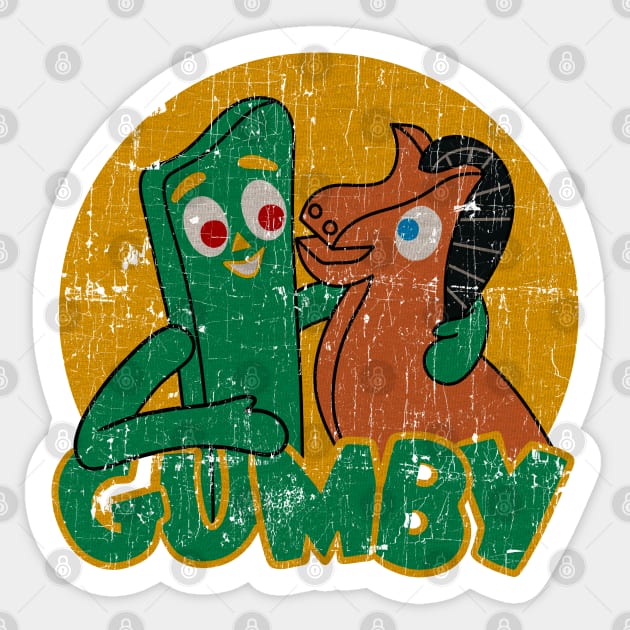 Vintage Gumby Sticker by OniSide